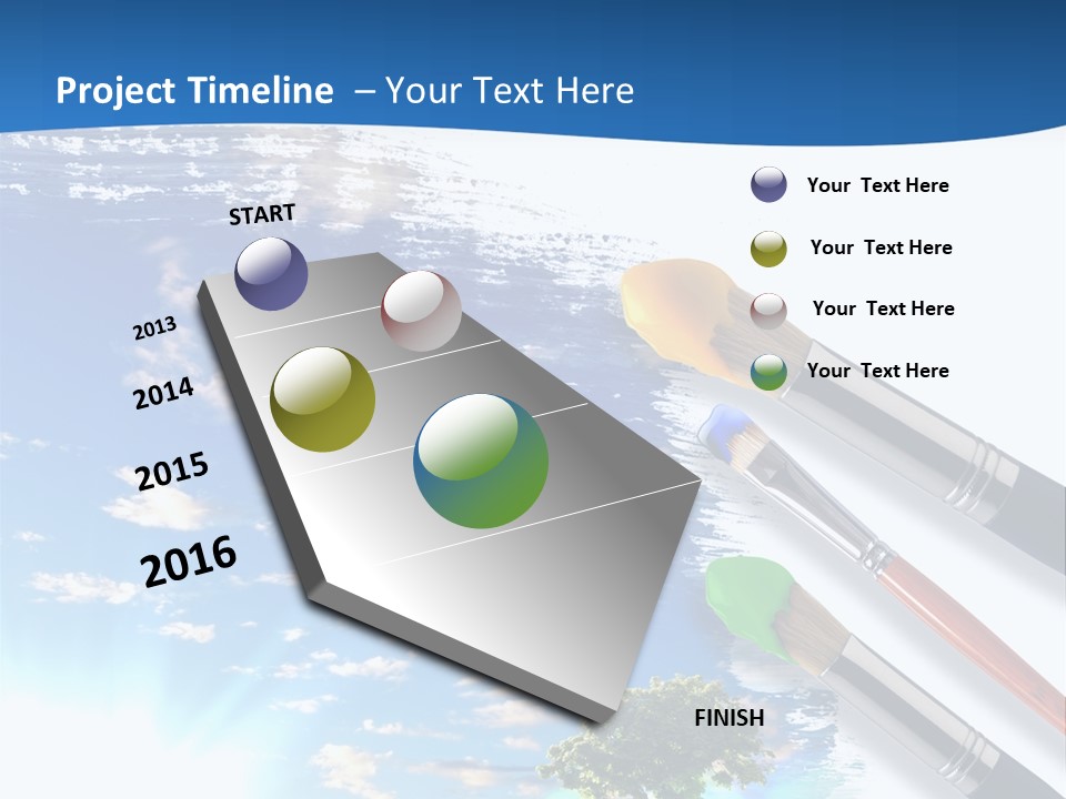 Young Work Caucasian PowerPoint Template