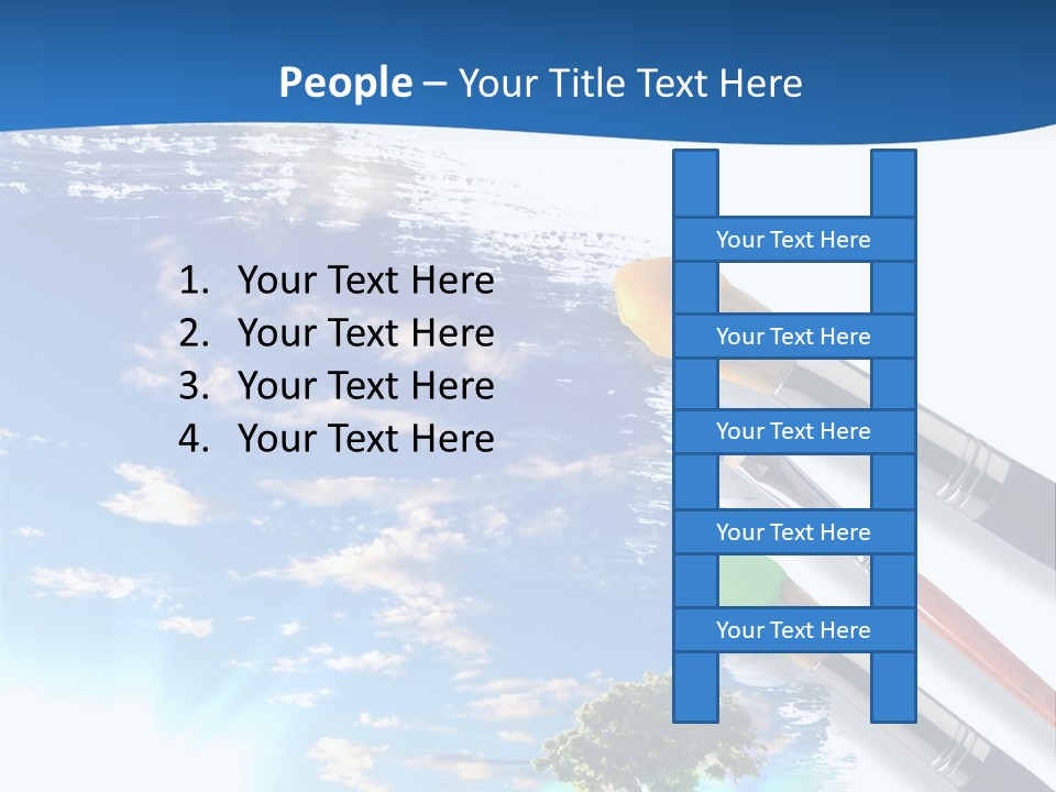 Young Work Caucasian PowerPoint Template
