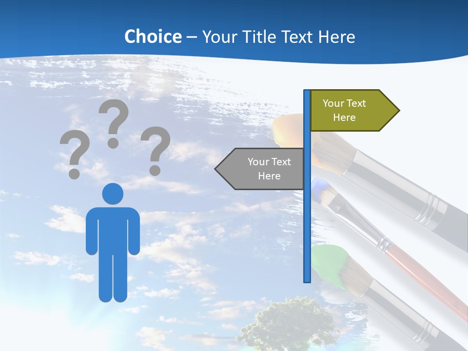 Young Work Caucasian PowerPoint Template