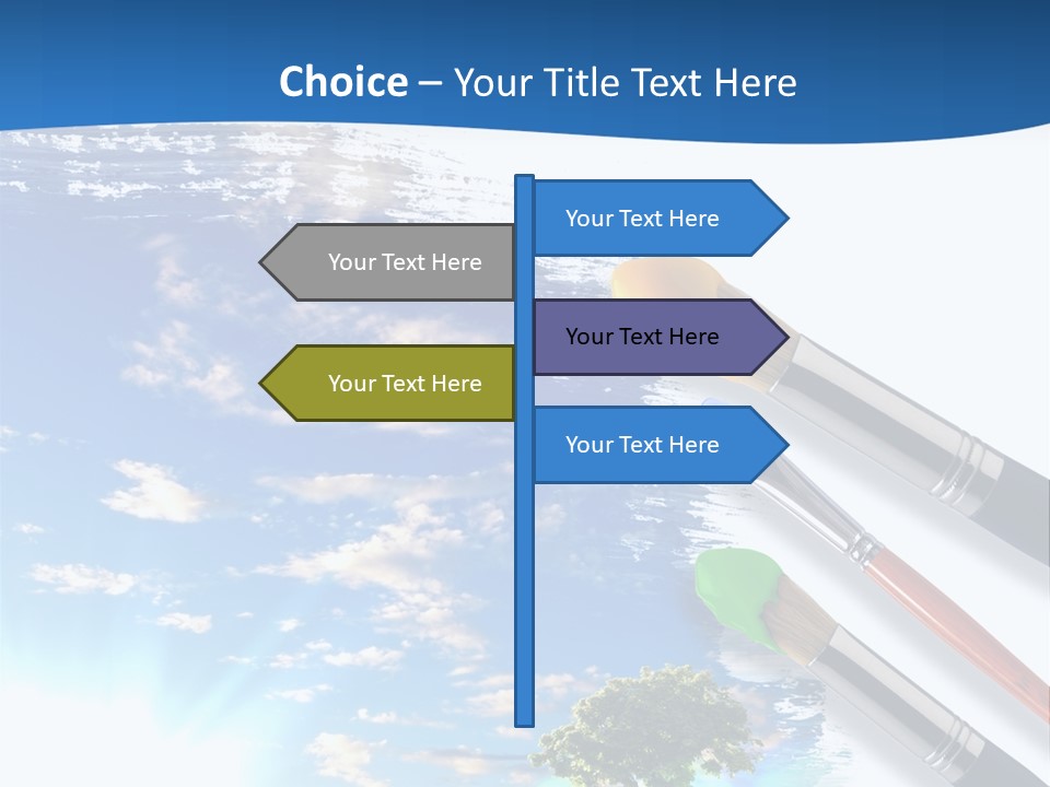 Young Work Caucasian PowerPoint Template