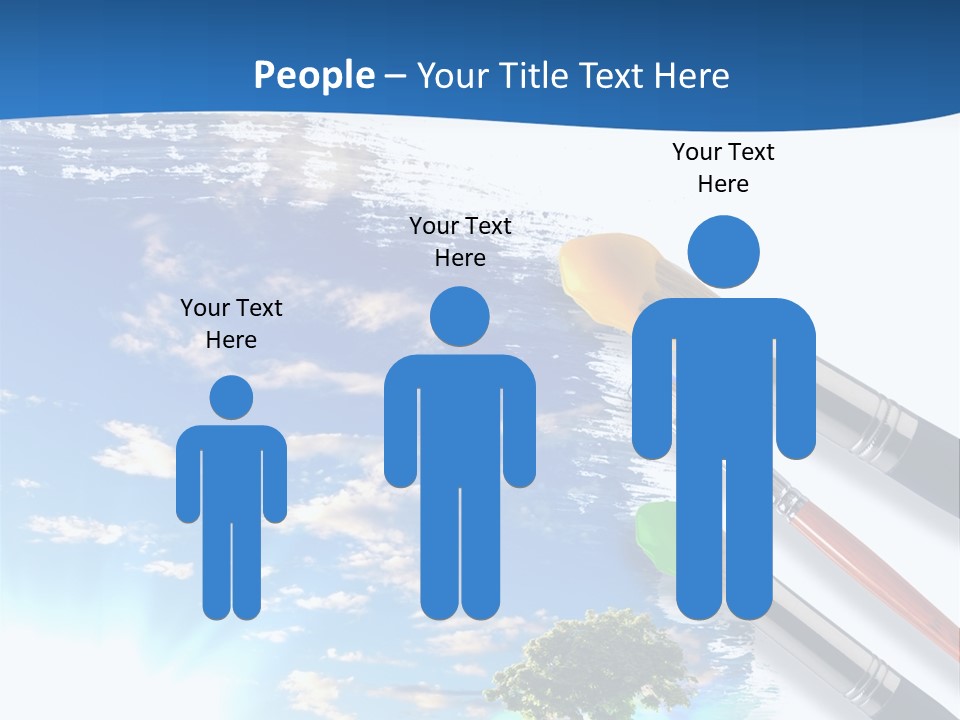 Young Work Caucasian PowerPoint Template