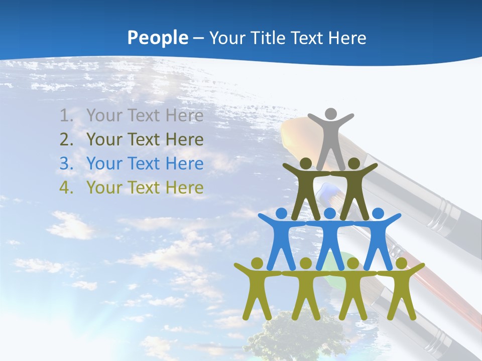 Young Work Caucasian PowerPoint Template