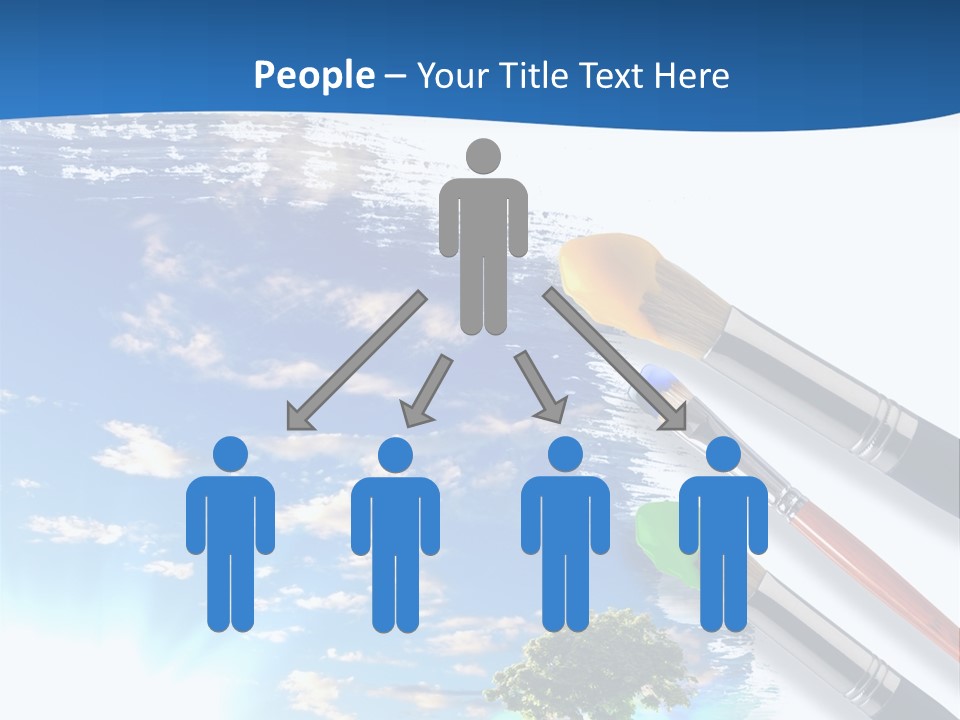 Young Work Caucasian PowerPoint Template