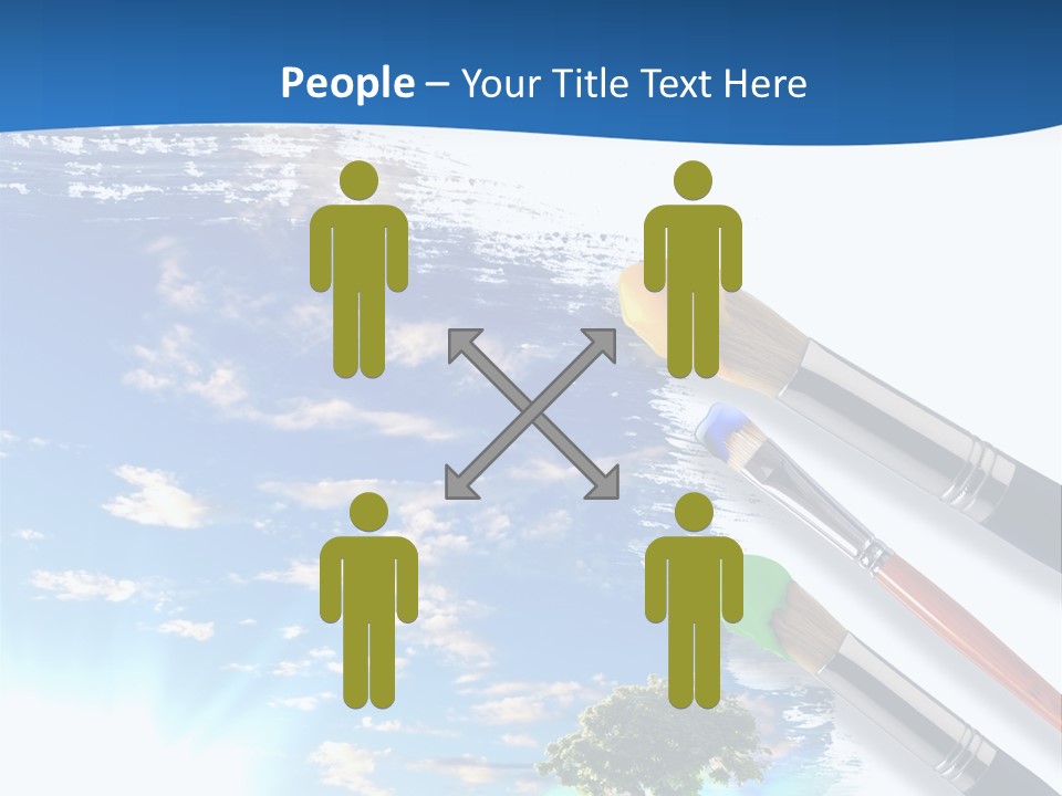 Young Work Caucasian PowerPoint Template