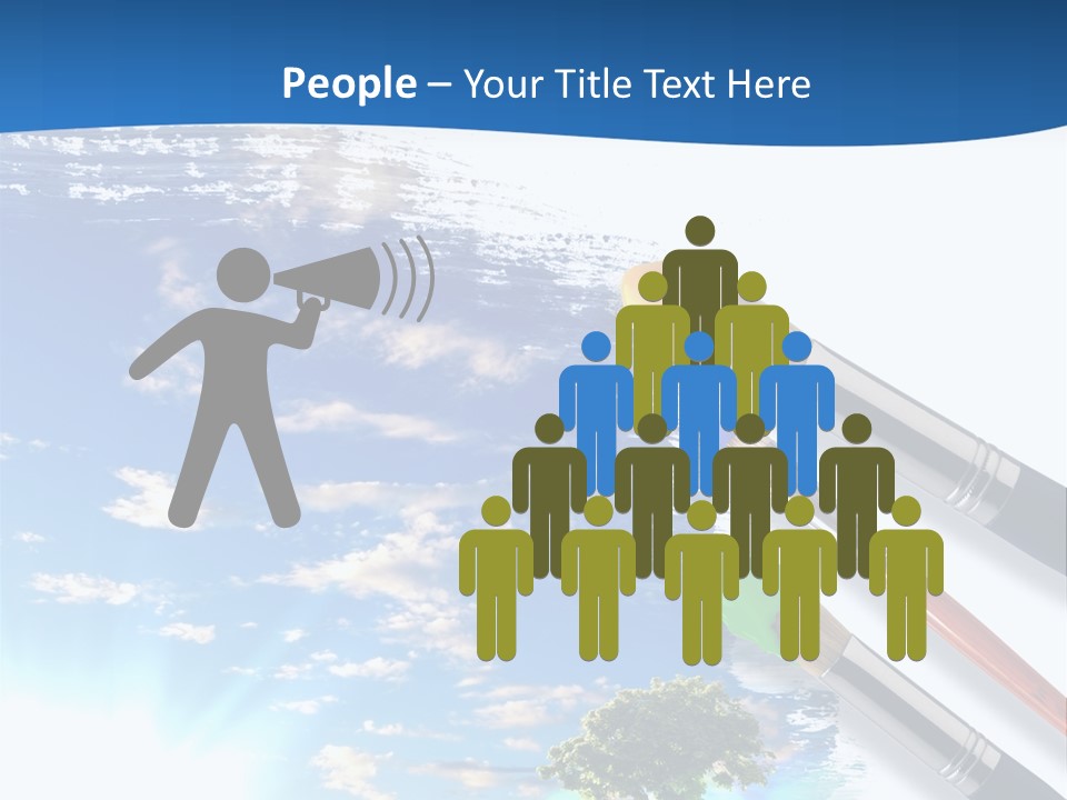 Young Work Caucasian PowerPoint Template