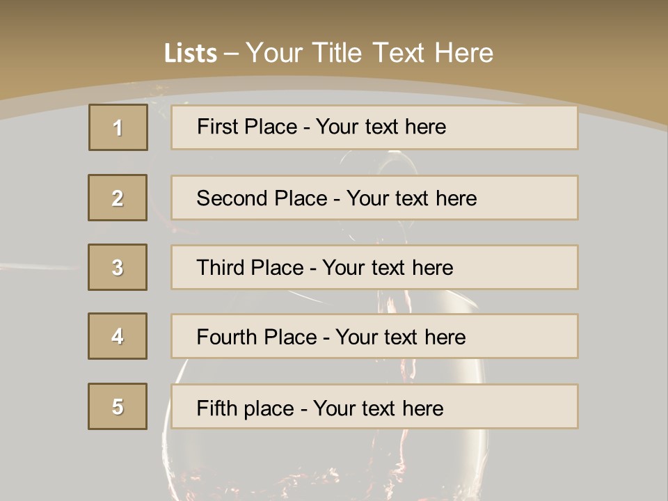 Glassware Alcohol Item PowerPoint Template