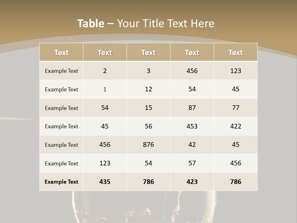 Glassware Alcohol Item PowerPoint Template