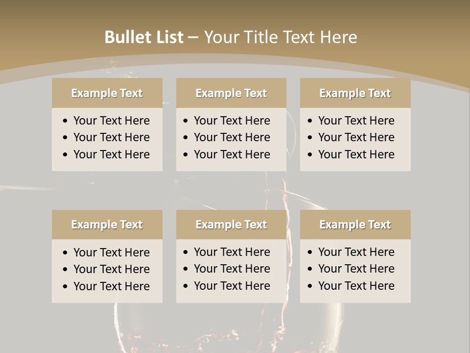 Glassware Alcohol Item PowerPoint Template
