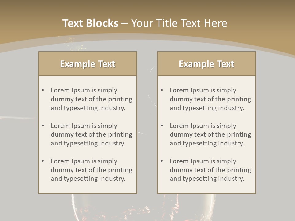 Glassware Alcohol Item PowerPoint Template