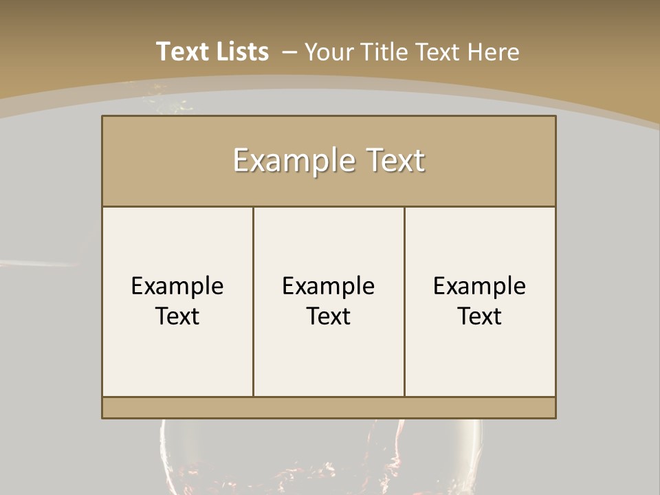 Glassware Alcohol Item PowerPoint Template