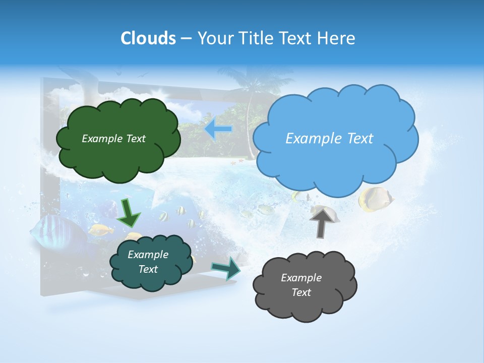 Electronic Clouds Resolution PowerPoint Template