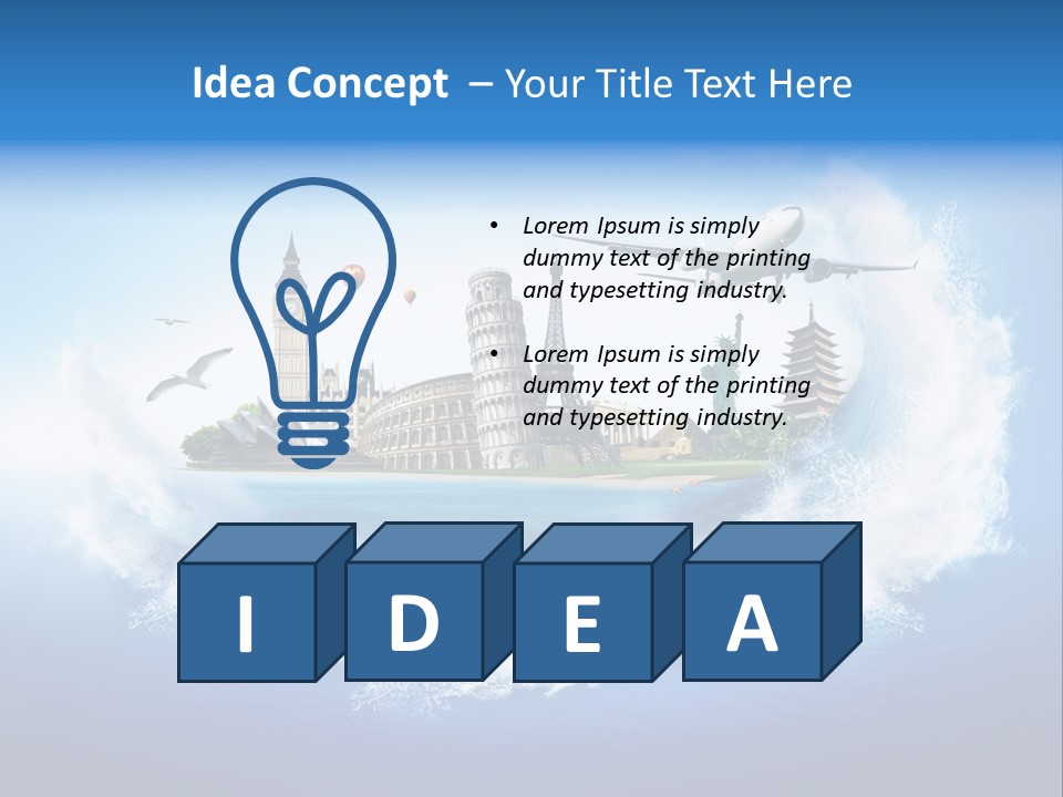 Landmark Australia Africa PowerPoint Template