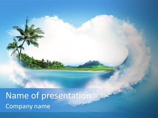 Palm Green Ocean PowerPoint Template