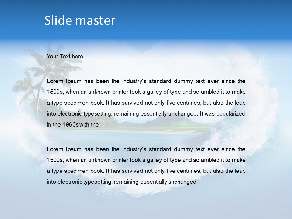 Palm Green Ocean PowerPoint Template