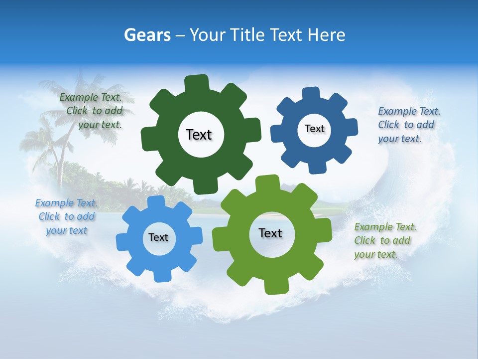 Palm Green Ocean PowerPoint Template