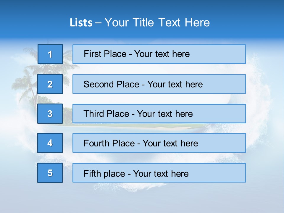Palm Green Ocean PowerPoint Template