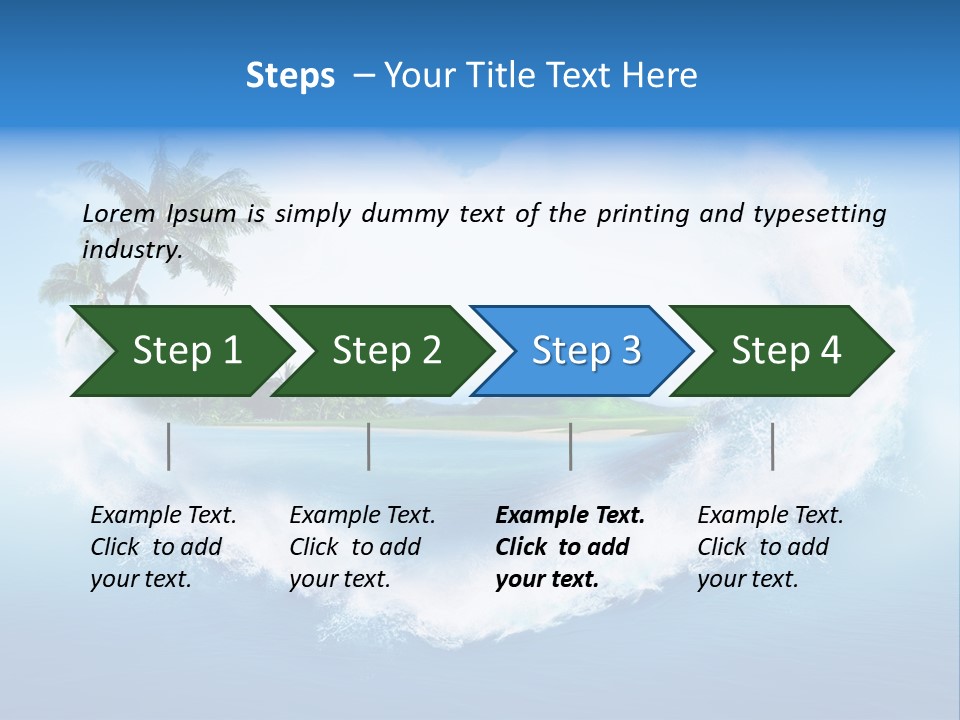 Palm Green Ocean PowerPoint Template