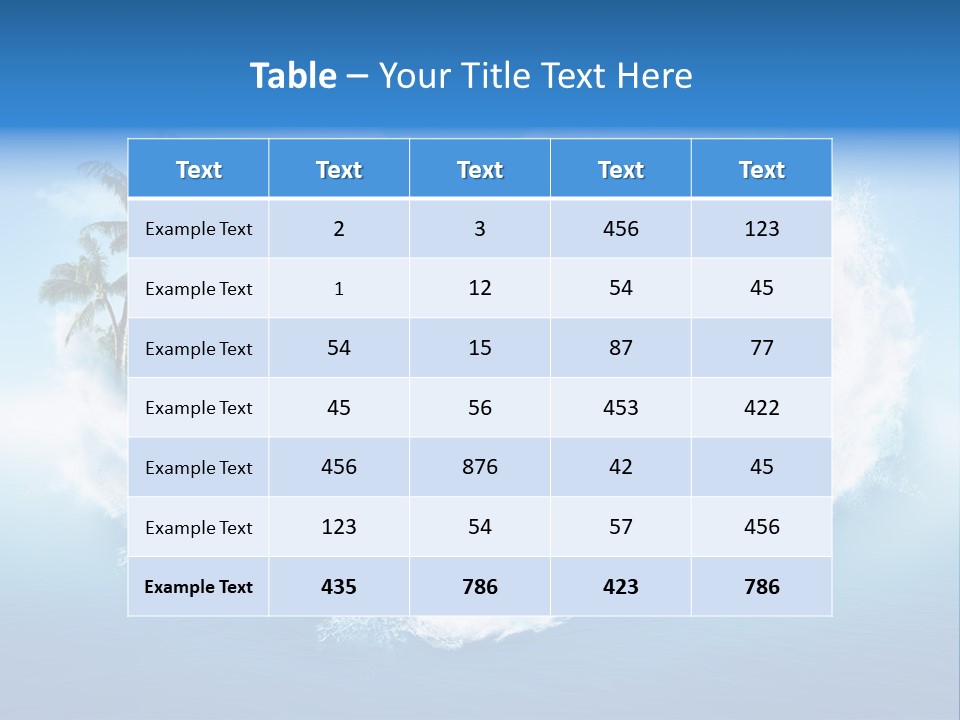Palm Green Ocean PowerPoint Template