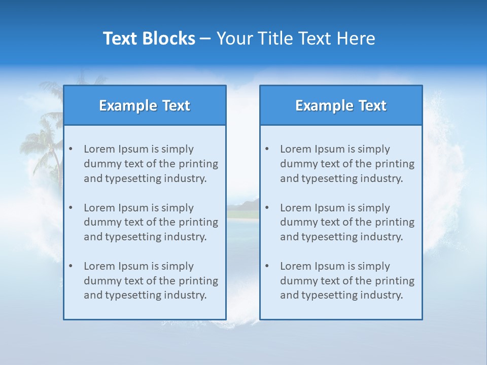 Palm Green Ocean PowerPoint Template