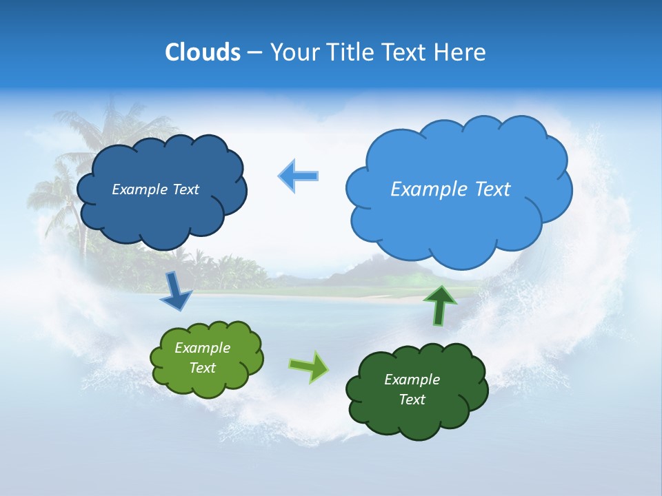 Palm Green Ocean PowerPoint Template