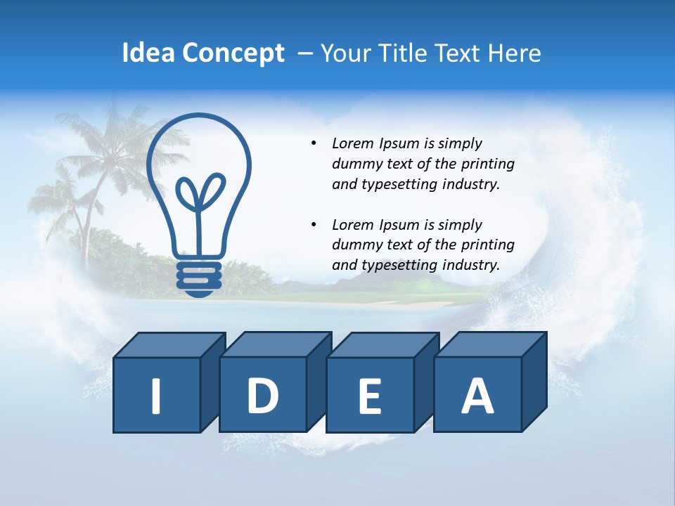 Palm Green Ocean PowerPoint Template