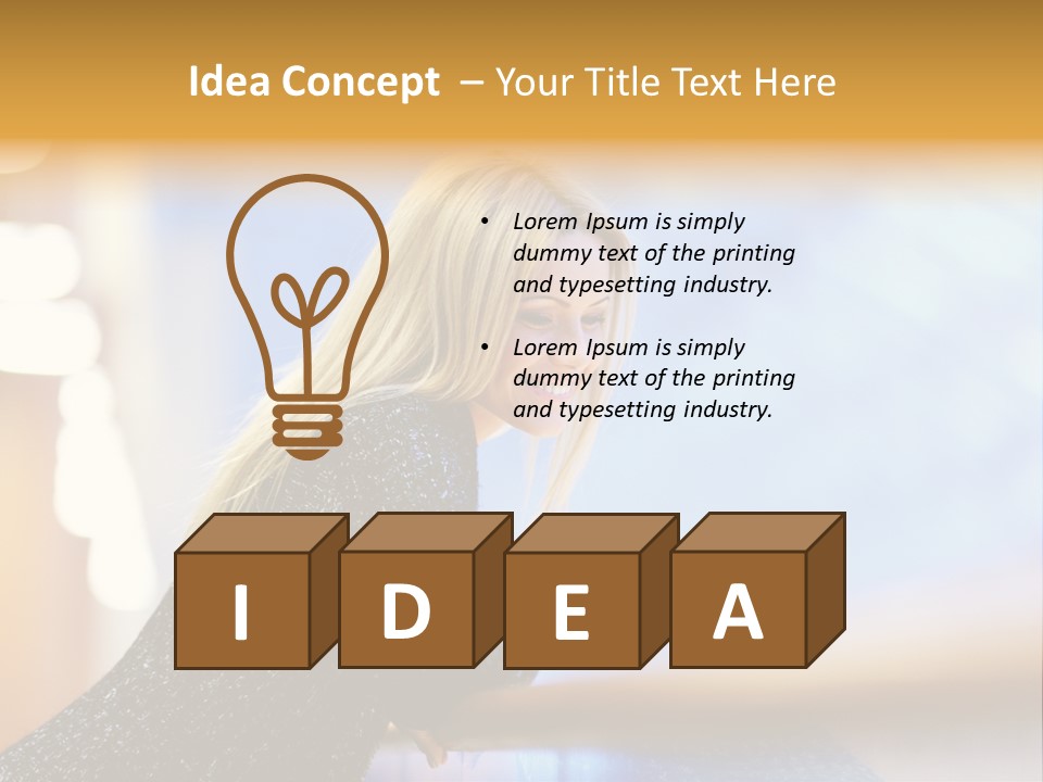 Female Style Smile PowerPoint Template