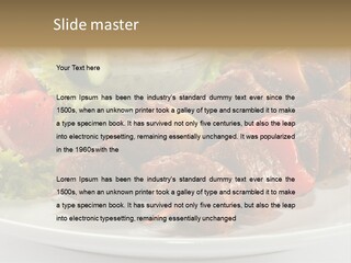 Stick Green Tomato PowerPoint Template