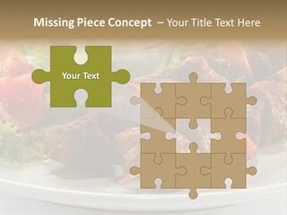 Stick Green Tomato PowerPoint Template