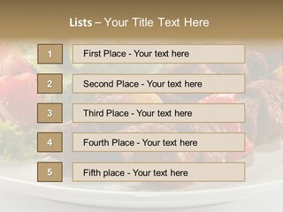 Stick Green Tomato PowerPoint Template