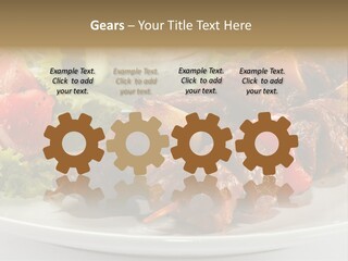 Stick Green Tomato PowerPoint Template