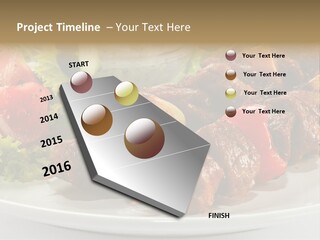 Stick Green Tomato PowerPoint Template