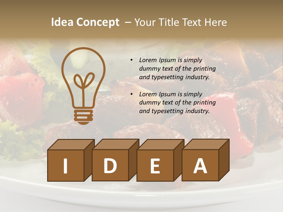 Stick Green Tomato PowerPoint Template