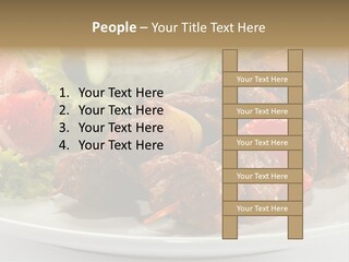 Stick Green Tomato PowerPoint Template