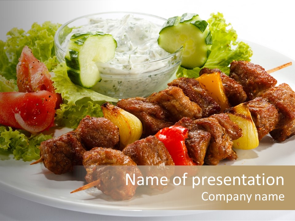 Cooked Antipasto White PowerPoint Template