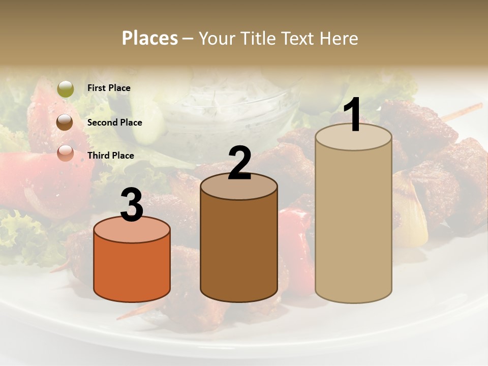 Cooked Antipasto White PowerPoint Template