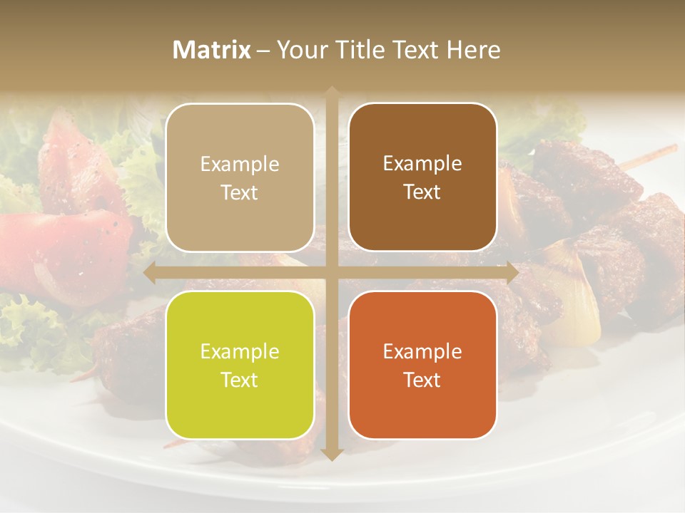 Cooked Antipasto White PowerPoint Template