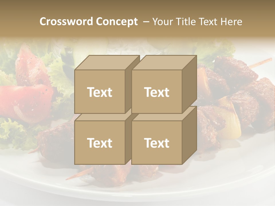 Cooked Antipasto White PowerPoint Template