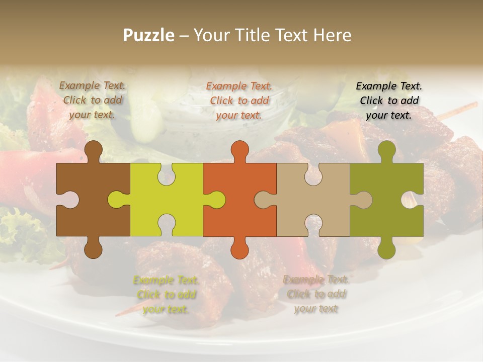 Cooked Antipasto White PowerPoint Template