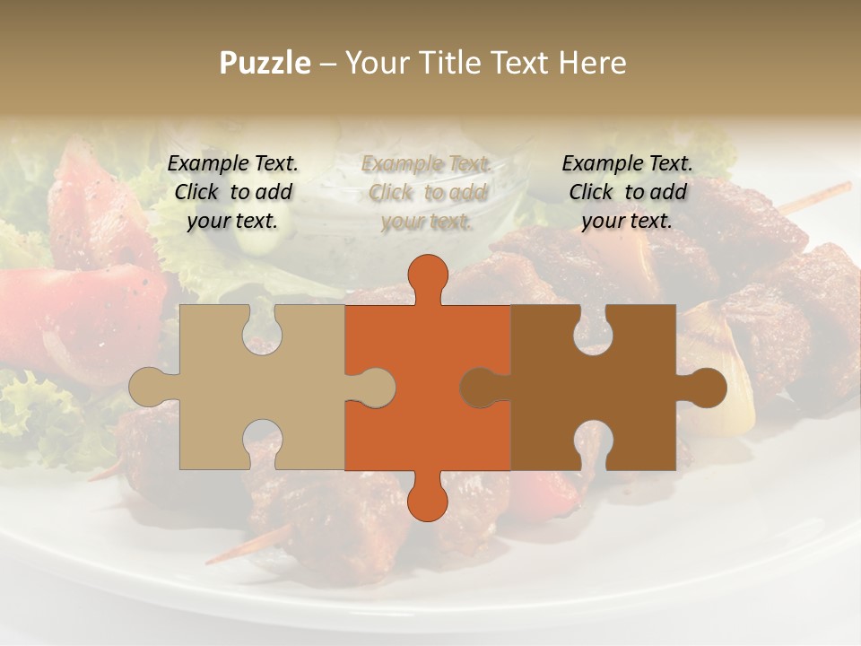 Cooked Antipasto White PowerPoint Template