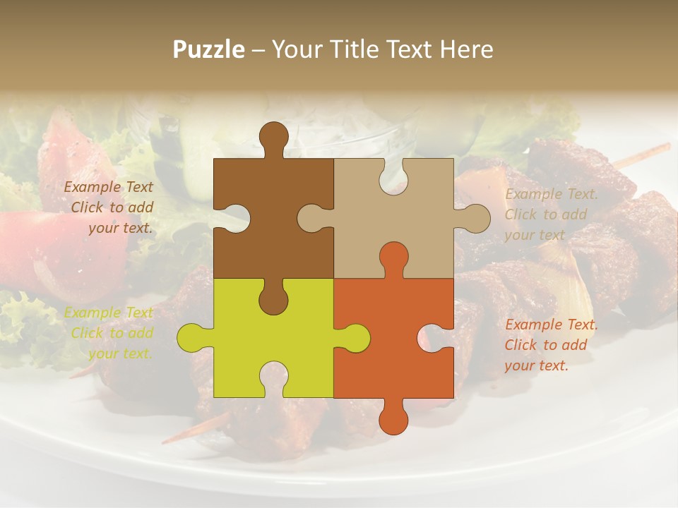 Cooked Antipasto White PowerPoint Template