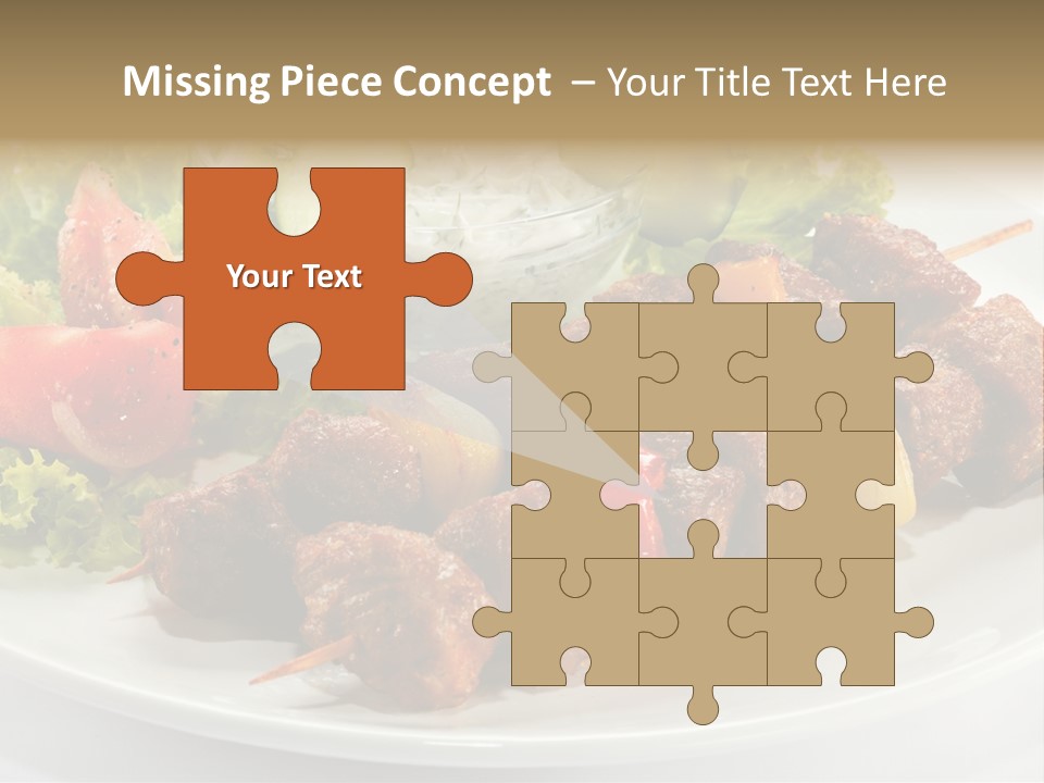 Cooked Antipasto White PowerPoint Template