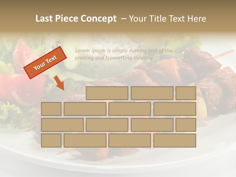 Cooked Antipasto White PowerPoint Template
