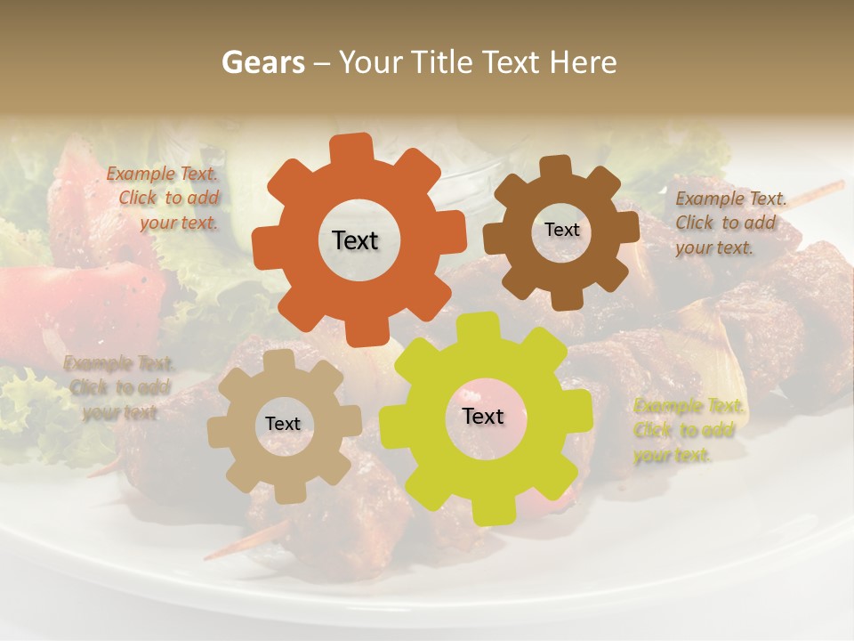 Cooked Antipasto White PowerPoint Template