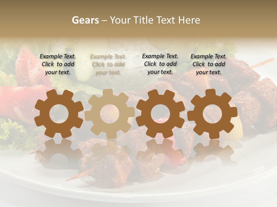Cooked Antipasto White PowerPoint Template