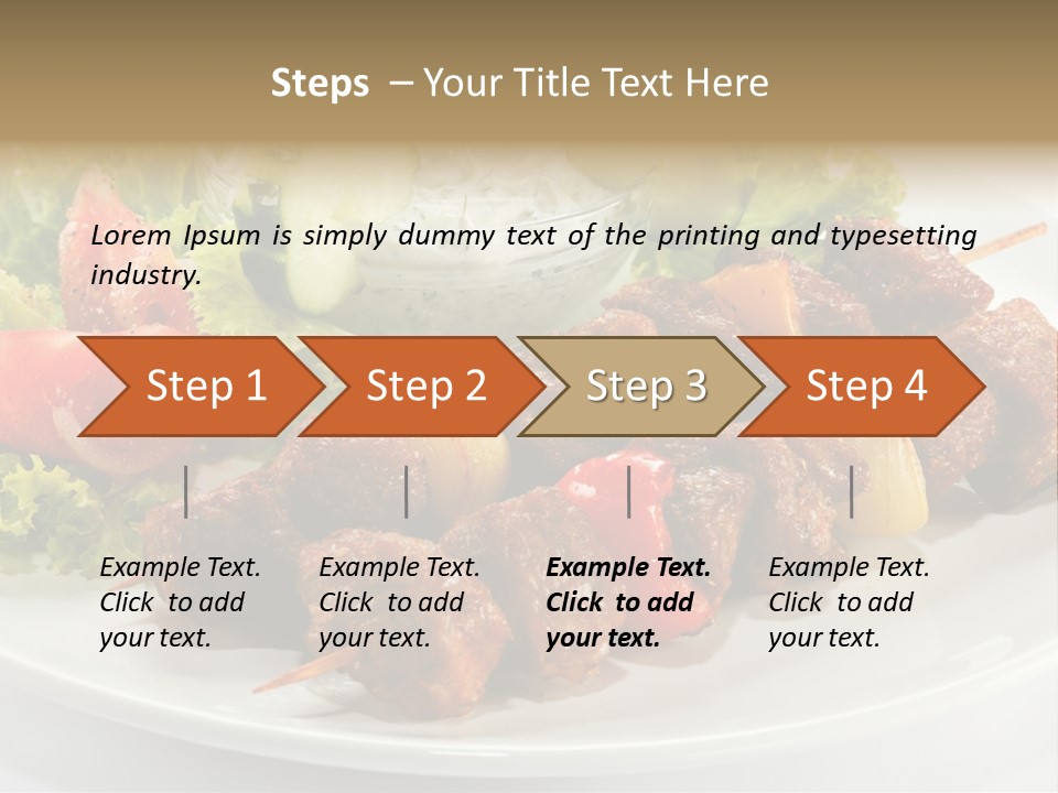 Cooked Antipasto White PowerPoint Template