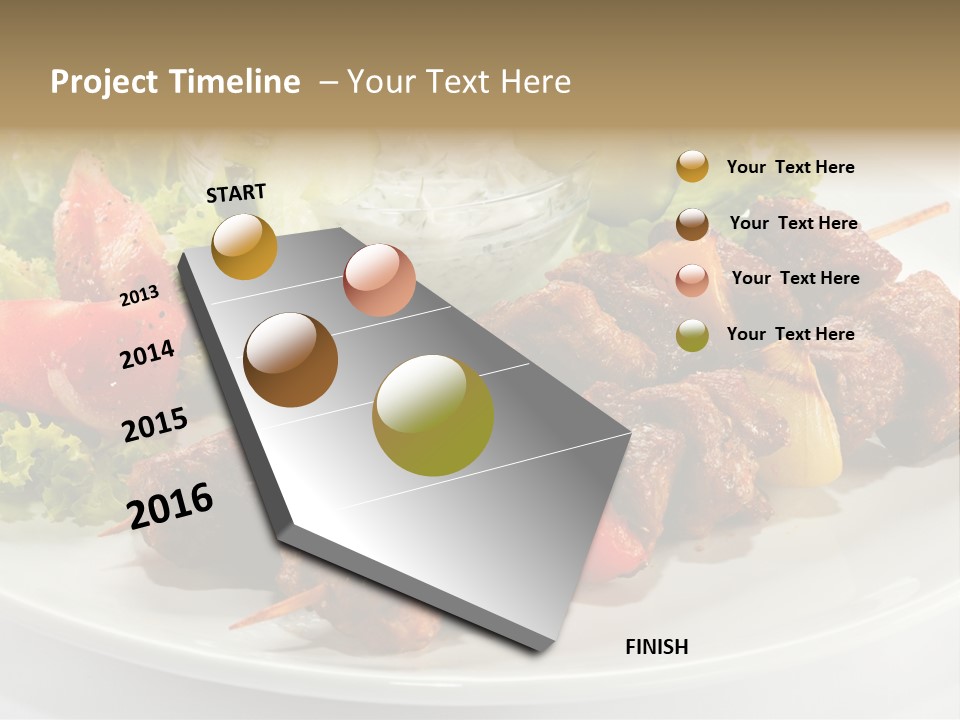 Cooked Antipasto White PowerPoint Template