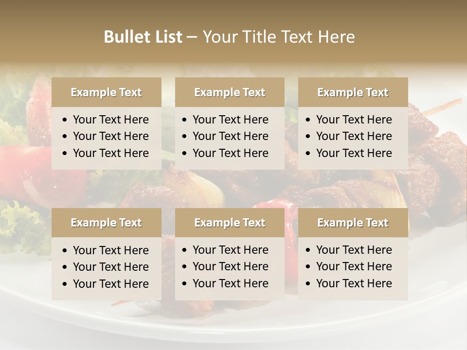 Cooked Antipasto White PowerPoint Template