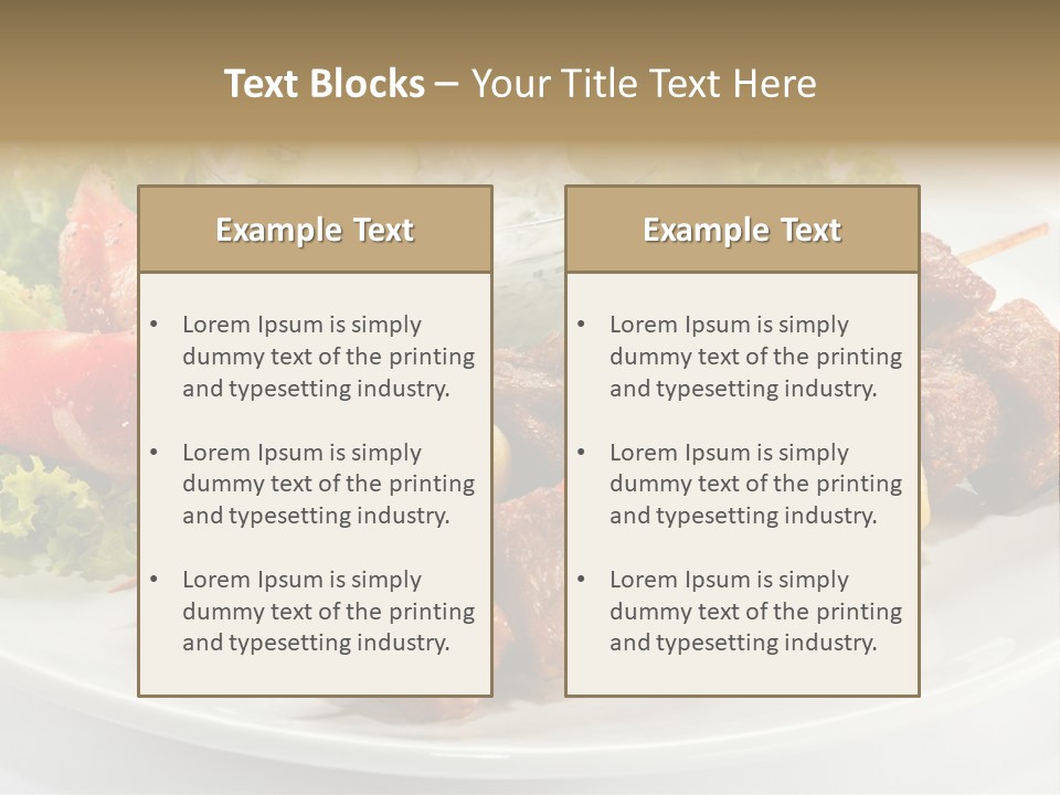 Cooked Antipasto White PowerPoint Template