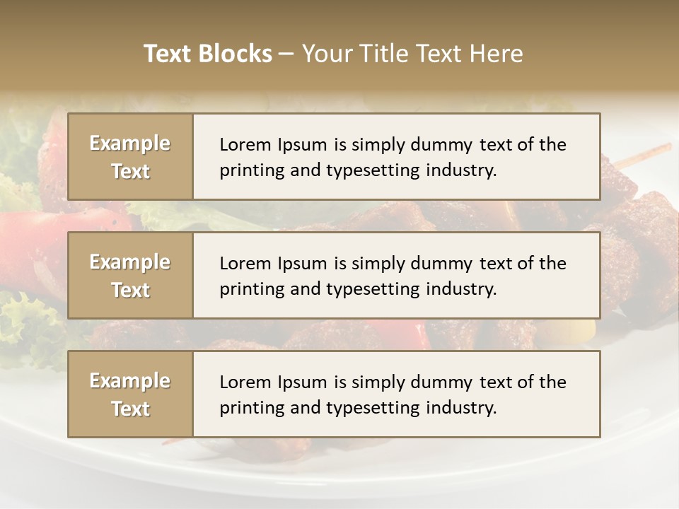 Cooked Antipasto White PowerPoint Template