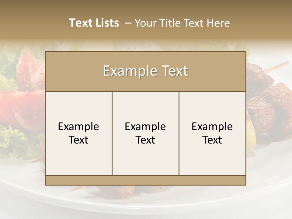 Cooked Antipasto White PowerPoint Template